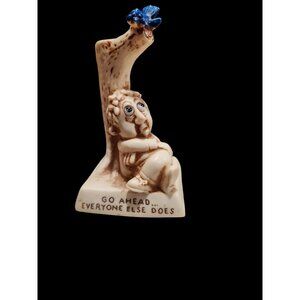 Vintage 1968 R.W. Berries Co. Figurine "Go Ahead Everyone Else Does"